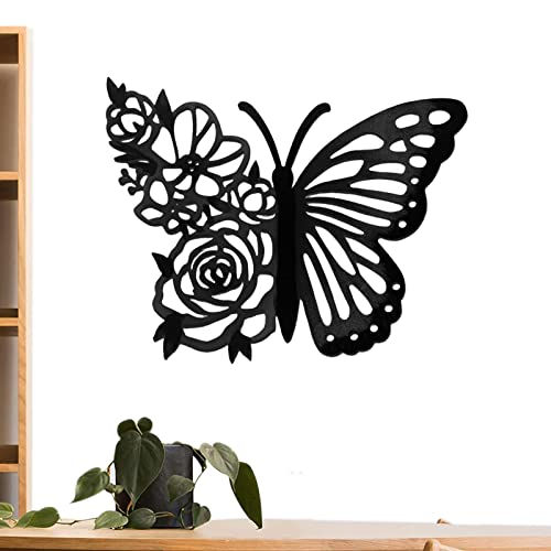 Pacienjo Großer Schmetterling Wanddekor - 12 Zoll Metall Schmetterling Skulpturen | Garten Hängende Dekorationen Große Schmetterlinge für Home Office von Pacienjo