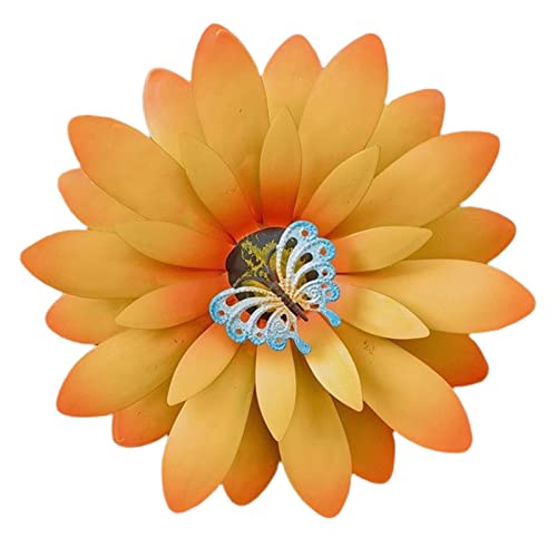 Pacienjo Metall Blume Wanddeko | Eisen Kunst Sonnenblume Skulptur Metall Blumenkunst für Badezimmer, Küche, Schlafzimmer, Wohnzimmer, Garten, Terrasse von Pacienjo