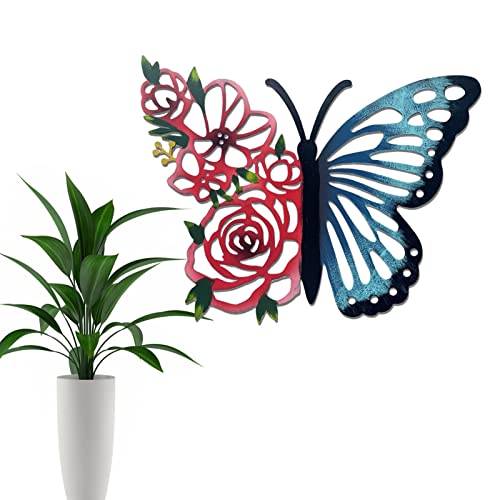 Pacienjo Schmetterling hängend Dekor - Handwerk Dekor Schmetterling aus Metall | Schmetterlinge hängen Skulptur Wanddekoration für Garten Home Decor Geschenk Einweihungsparty von Pacienjo