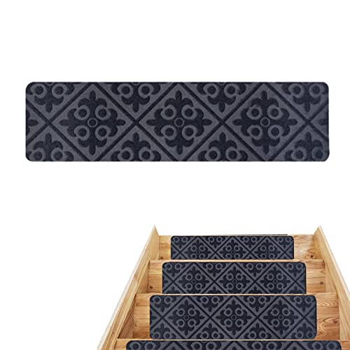 Pacienjo Teppich für Treppen – Kissen für Treppen zum Warmhalten | Stufen aus Holz, Stufenmatten für Einfassungen, 8 x 30 Zoll für Kinder und Hunde, selbstklebende atten von Pacienjo