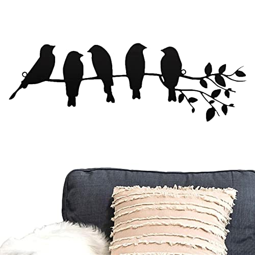 Pacienjo Vogel Art Wall Decoration | Wandskulptur Vogel aus Metall, Vogel-Silhouette aus Metall zum Aufhängen an der Wand des Hofes für Gartendekoration drinnen und draußen von Pacienjo