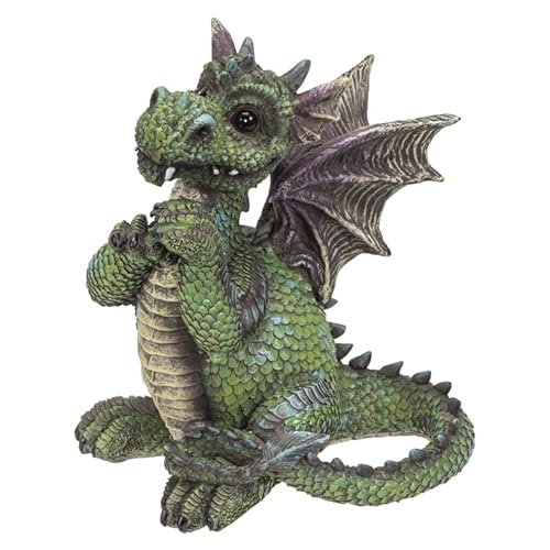 Pacific Giftware Drachen Figur sitzend grün für Drinnen und Draußen von Pacific Giftware