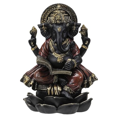 Pacific Giftware Ganesha Figur schwarz - Schreibt in Buch der Erkenntnis | Buddha Statue Deko von Pacific Giftware
