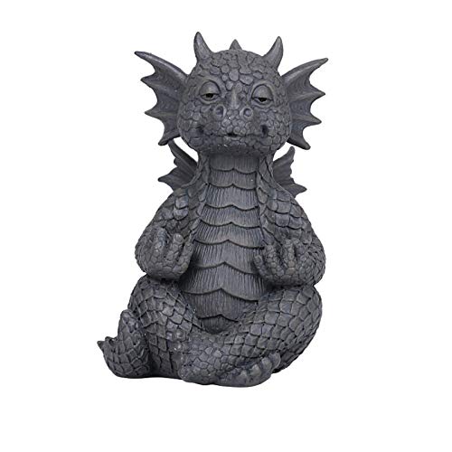 Pacific Giftware Garten-Figur Glücksdrache Yogi beim Meditieren 12,5 cm - Gartendrache Fantasy Deko Statue von Pacific Giftware