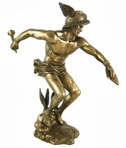 Greek God Hermes Bronzed Finish Statue Mercury Luck by Pacific Giftware von Pacific Giftware