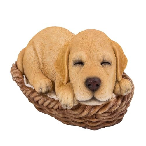 Pacific Giftware Hunde Figur Labrador Welpe im Körbchen - Baby Dekofigur Geschenk für Hundeliebhaber von Pacific Giftware