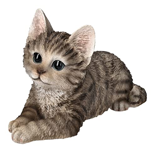 Pacific Giftware Katzen Figur graues Baby liegend - Kitten Dekofigur von Pacific Giftware