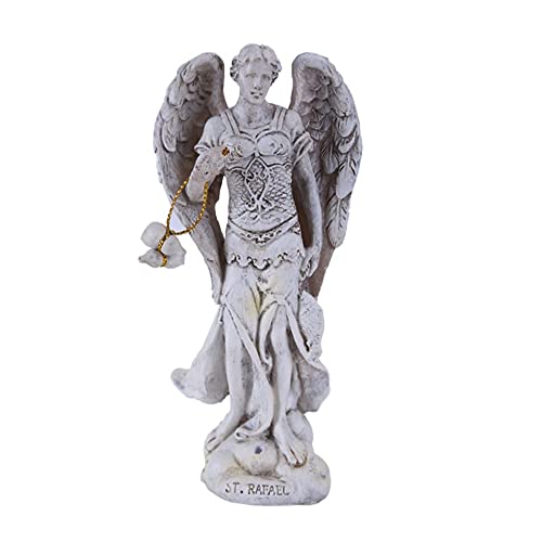 Kleine Erzengel Figur Raphael weiß - Statue Engel christlich religiös Deko von Pacific Giftware