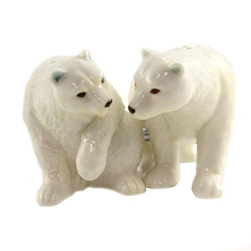 Mr. and Mrs. Polar Bear 3 inch Ceramic Stoneware Salt and Pepper Shaker Set by Pacific Trading von Pacific Giftware