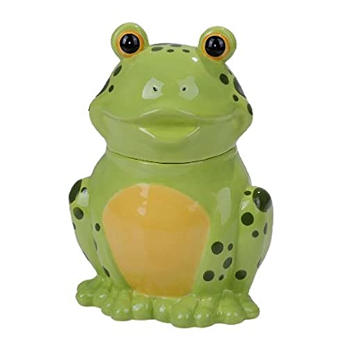 PT Frog Toad Glossy Ceramic Treat Cookie Storage Container Canister Jar von Pacific Giftware