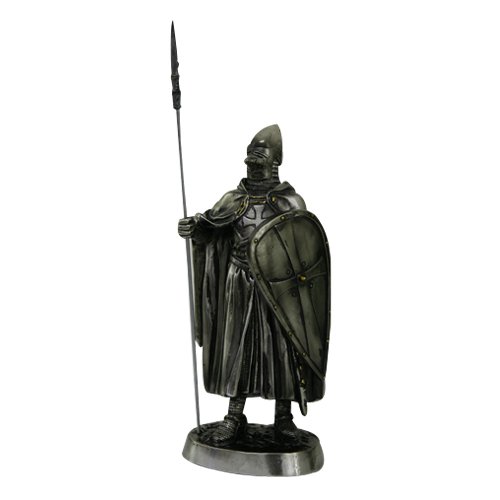 PTC 17,8 cm Gepanzerten Crusader Knight mit Speer und Schild Statue Figur von Pacific Giftware
