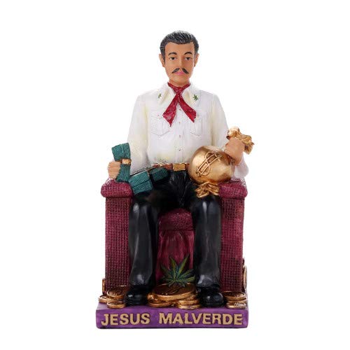 Pacific Giftware 16,5 cm Jesus Malverde Folklore Statue Sinaloa Religiöse Figur Mexiko Estatua Figur von Pacific Giftware