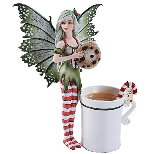 Pacific Giftware Amy Brown Chrismas Cup Fairy Dragon Fantasy Art Figurine Collectible 5.75 inch von Pacific Giftware
