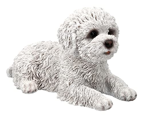 Pacific Giftware Bichon Frise Figur - Welpe liegend | Hundefigur Statue Deko von Pacific Giftware