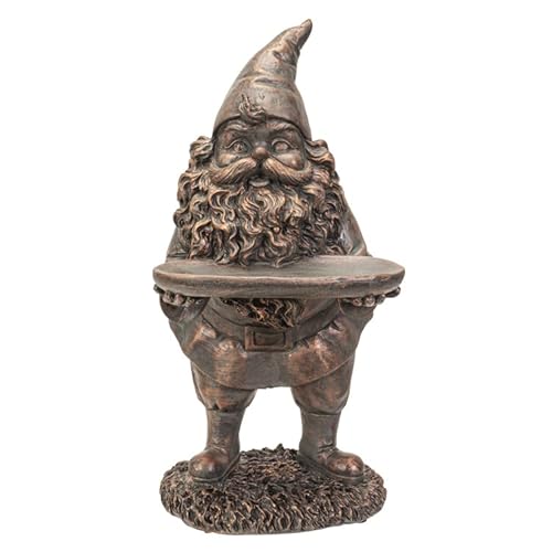Pacific Giftware Freundlicher Gartenzwerg mit Tablett bietet Seine Dienste an | Zwerg Figur Garten Deko von Pacific Giftware