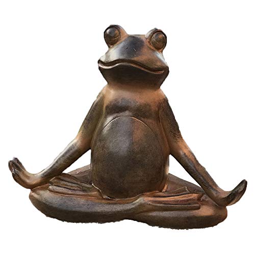 Pacific Giftware Gartenfigur meditierender Frosch beim Yoga - Kröte Fantasy Deko Statue Garten Figur von Pacific Giftware