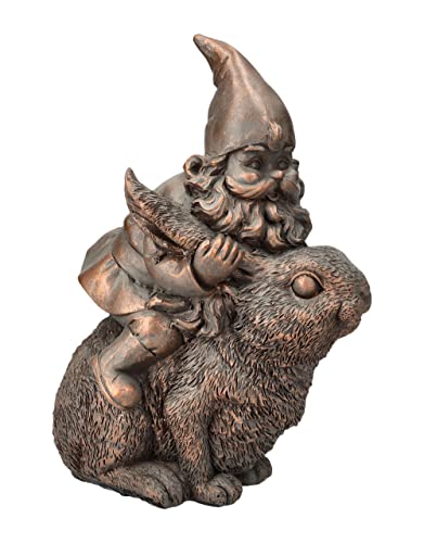 Pacific Giftware Gartenzwerg Figur reitet auf Hase | Bronzefarben Garten-Figur Deko Zwerg Pacific Giftware Gartenzwerg Figur reitet auf Hase | Bronzefarben Garten-Figur Deko Zwerg von Pacific Giftware