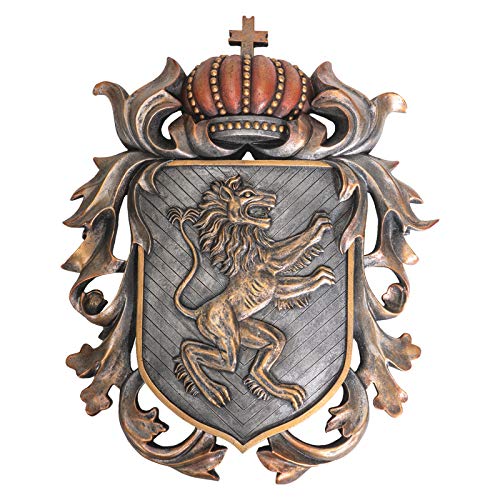 Pacific Giftware Heraldisches Löwen-Wappen aus Kunstharz von Pacific Giftware