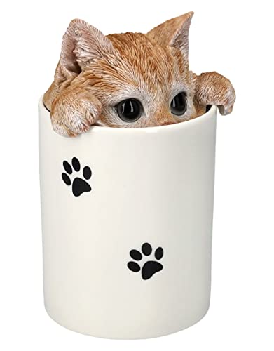 Pacific Giftware Leckerli Dose Tabby Katze - Aufbewahrung für Snacks und Belohnungen - Figur Deko von Pacific Giftware