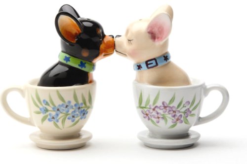 Pacific Giftware Magnetisches Salz- und Pfefferstreuer-Set mit Chihuahua-Welpen von Pacific Giftware