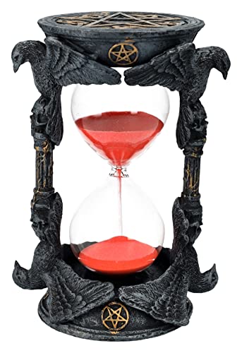 Pacific Giftware Sanduhr Gothic - Raben und Totenköpfe | Fantasy Figur Deko von Pacific Giftware