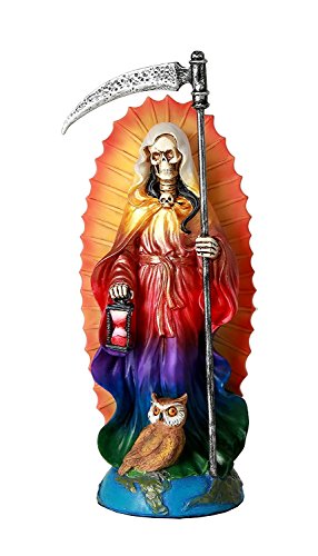 Pacific Giftware Santa Muerte Figur mit Sense und regenbogenfarbenem Heiligenschein | Grim Reaper Sensenmann Pacific Giftware Santa Muerte Figur mit Sense und regenbogenfarbenem Heiligenschein | Grim Reaper Sensenmann von Pacific Giftware