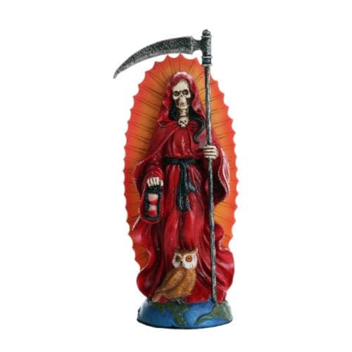 Pacific Giftware Santa Muerte Saint of Holy Death Standing Religious Statue 7.25 Inch (Red) Love Passion Relationship Santisima Muerte Sculpture von Pacific Giftware