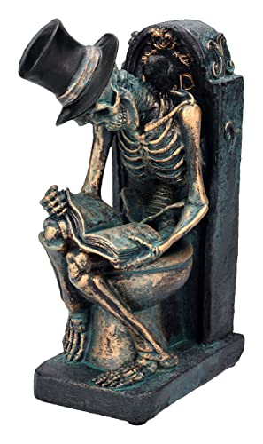 Pacific Giftware Skelett Figur auf Toilette bronzefarben - Gothic Statue Fantasy Deko Totenkopf Pacific Giftware Skelett Figur auf Toilette bronzefarben - Gothic Statue Fantasy Deko Totenkopf von Pacific Giftware