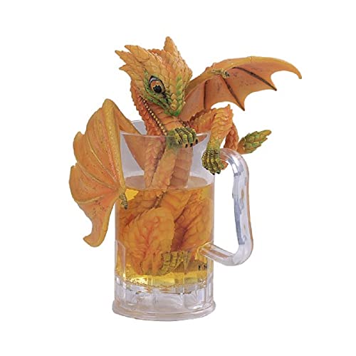 Pacific Giftware Stanley Morrison PT Drinks and Dragons Serie Geflügelter Drache im Bierkrug aus Kunstharz von Pacific Giftware