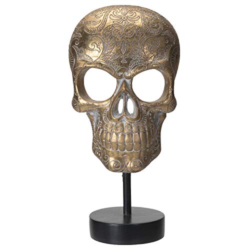 Pacific Giftware Totenkopf Maske auf Metall Ständer goldfarben | Figur Totenschädel Skull Pacific Giftware Totenkopf Maske auf Metall Ständer goldfarben | Figur Totenschädel Skull von Pacific Giftware