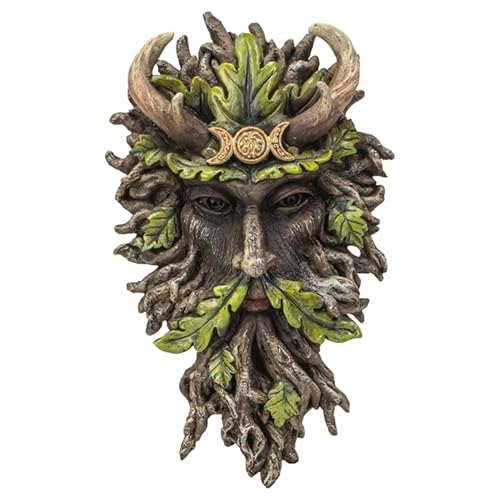 Pacific Giftware Wandrelief Greenman Gehörnter Gott Dreifach-Mond Wandskulptur von Pacific Giftware