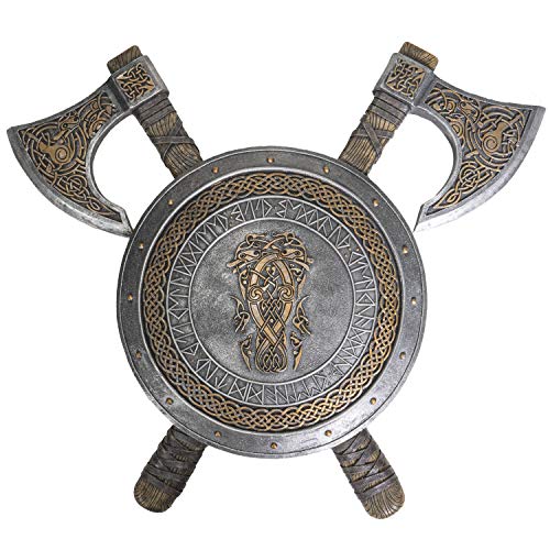 Pacific Giftware Wikinger Wanddeko Schild mit Äxten | Wandrelief Deko Odin Thor Pacific Giftware Wikinger Wanddeko Schild mit Äxten | Wandrelief Deko Odin Thor von Pacific Giftware