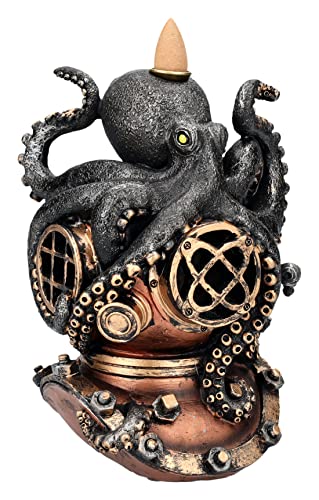 Rückfluss Räuchergefäß Krake auf Taucherhelm | Backflow Wasserfall Räucherhalter Oktopus Rückfluss Räuchergefäß Krake auf Taucherhelm | Backflow Wasserfall Räucherhalter Oktopus von Pacific Giftware