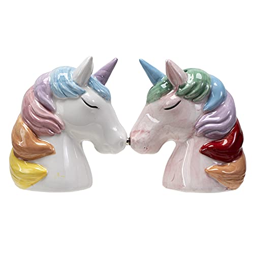 Salz- und Pfefferstreuer mit Einhorn-Motiv, aus Keramik von Pacific Giftware