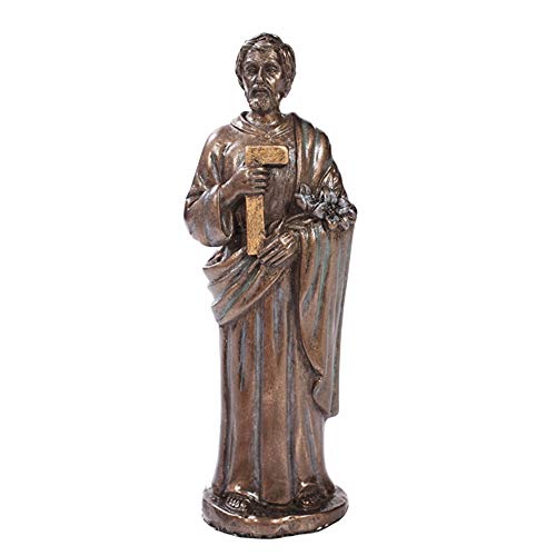 St Joseph the Worker Statue with Prayer Card Home Seller Kit Saint Bronze by Pacific Trading von Pacific Giftware