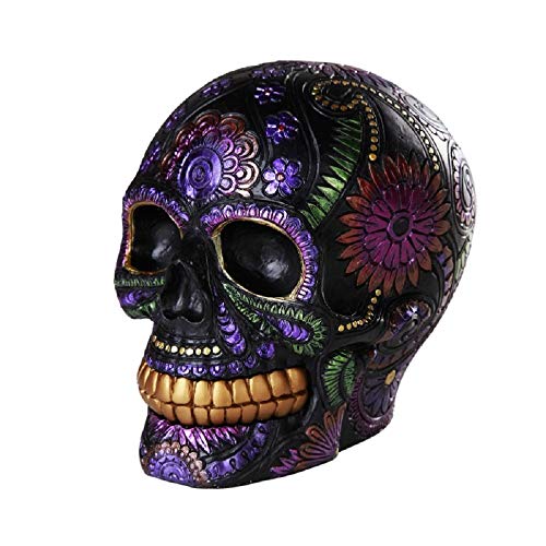 Pacific Giftware Totenkopf Figur mexikanisch - Black Blossom Day of The Dead Tag der Toten schwarz von Pacific Giftware