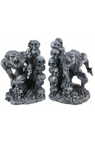 Werwölfe Werwolf & Skulls Fantasy-Set Buchstützen von Pacific Giftware