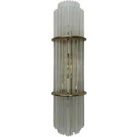 1970Er Jahre Circa Mid-Century Modern Messing & Glas Rod Wandleuchte Lampe Licht von PacificHub