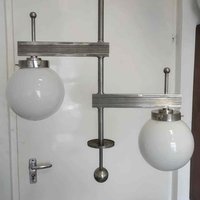 Antike Vintage Art Deco Decke Nickel Messing Hängeleuchte Milchglas Lampe Antike Vintage Art Deco Decke Nickel Messing Hängeleuchte Milchglas Lampe von PacificHub