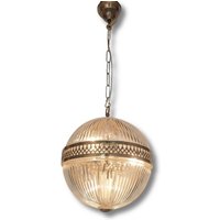 Schöne Alte Vintage Art Deco Messing Schiff Deckenleuchte Hängelampe Lampe Mit Extra Messingkette von PacificHub