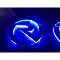 Laser Cut Edelstahl Led Logo Schild Custom Business, Yacht, Boot | 8 Inch von PacificLaserArts