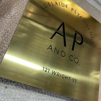 Laser Cut Messing Haus Und Business-Plaketten - Maßgeschneidert in Jeder Größe von PacificLaserArts