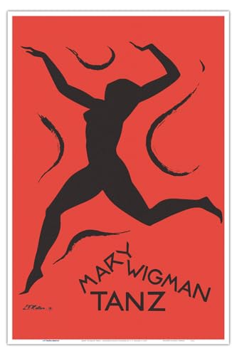 Mary Wigman Tanz – Moderner Tanz-Pioneer – Vintage-Tanzposter von L. F. Keller c.1921 – Meister-Kunstdruck, 30,5 x 45,7 cm von Pacifica Island Art