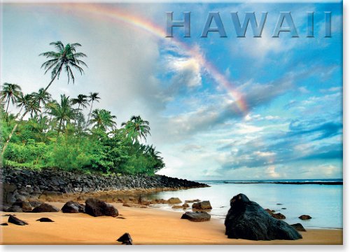 Pacifica Island Art Kühlschrank Magnet mit Hawaiianischem Motiv - Rainbow Land von Pacifica Island Art