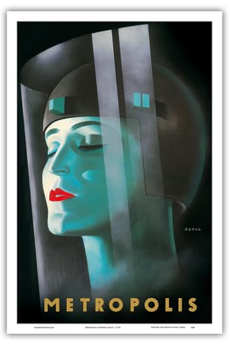 Pacifica Island Art Metropolis - Regie: Fritz Lang - Vintage Retro Film Plakat von Werner Graul c.1926 - Kunstdruck - 31cm x 46cm von Pacifica Island Art