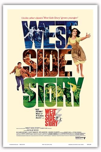Pacifica Island Art West Side Story - Mit Natalie Wood und Richard Beymer - Vintage Retro Film Plakat c.1961 - Kunstdruck - 31cm x 46cm von Pacifica Island Art