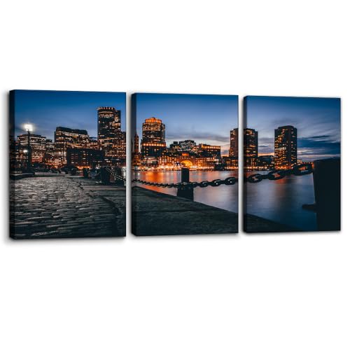 Pacimo Leinwandbild mit Stadtbild, für Heimdekoration, modernes Kunstwerk, 53,3 x 40,6 x 3 Paneele, 3 Stück Pacimo Leinwandbild mit Stadtbild, für Heimdekoration, modernes Kunstwerk, 53,3 x 40,6 x 3 Paneele, 3 Stück von Pacimo