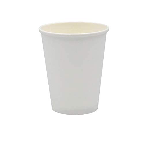 Pack & Cup Bio Einweg Becher Plain White - Pappbecher für Kalt- und Heißgetränke - umweltfreundlicher Kaffeebecher to go - Eco Trinkbecher - Partybecher - 250ml 50 Stück von Pack & Cup