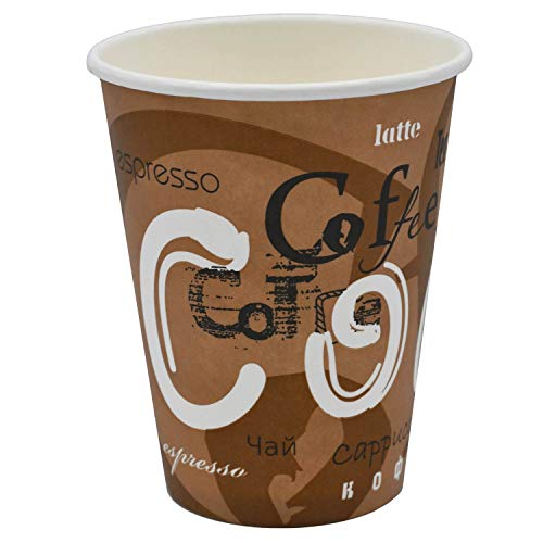 Pack & Cup Bio Kaffeebecher Coffee - Pappbecher - Coffee to go Einwegbecher - für Heißgetränke und kalte Getränke - Umweltfreundliche Trinkbecher - 300 ml 50 Stück von Pack & Cup