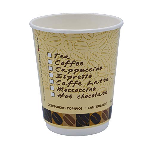 Pack & Cup Bio Kaffeebecher - Pappbecher Coffee - Coffee to go Einwegbecher - Thermobecher - für Heißgetränke und kalte Getränke - Umweltfreundliche Trinkbecher - 300 ml 20 Stück von Pack & Cup